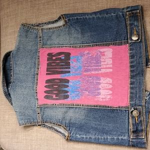 Penelope Wildberry "Good Vibes" denim vest